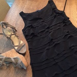 French Connection black ruffle dress